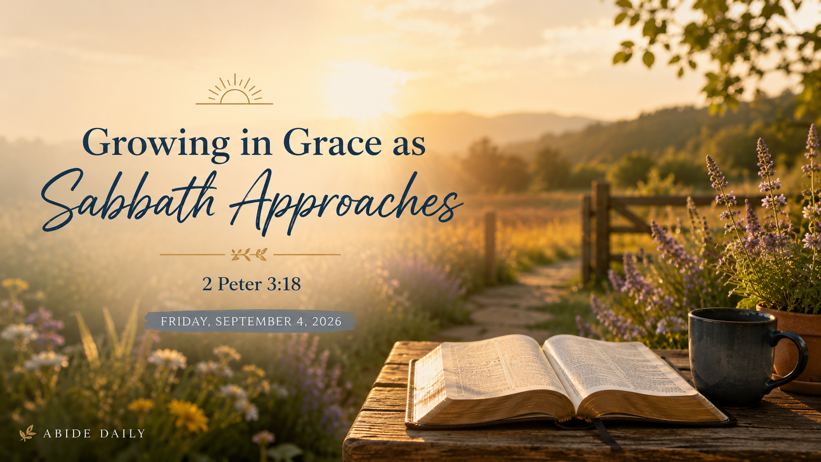 Growing in Grace as Sabbath Approaches