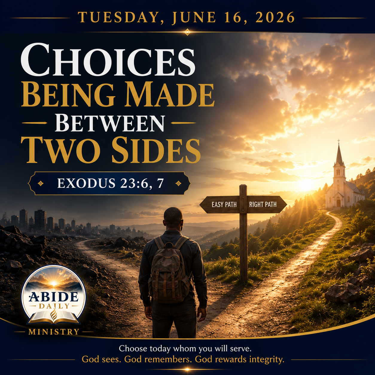 Choices Being Made Between Two Sides — Tuesday, June 16
